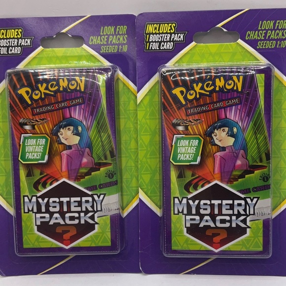 (2) Pokemon Mystery Packs & Foil Card Seeded 1:10 - Picture 1 of 1